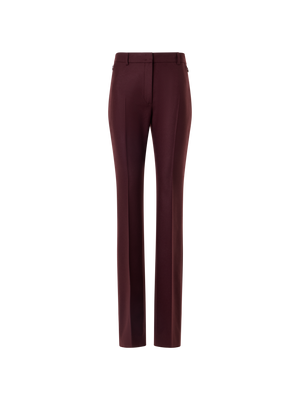 Designer Bootcut Pants in Wool Stretch Flannel - red