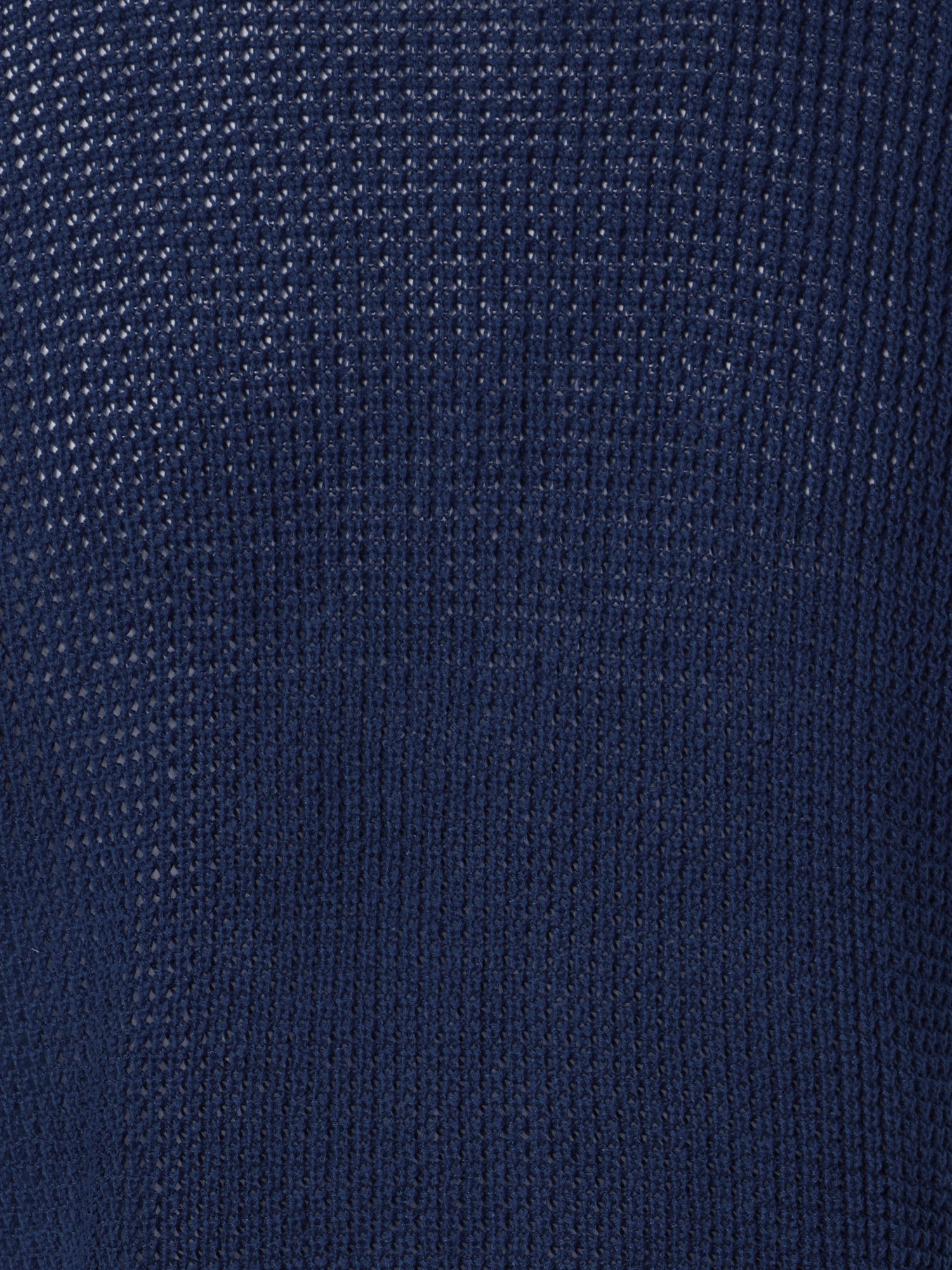Designer Linen-Cotton Short-Sleeve Knit Cardigan - navy - blue