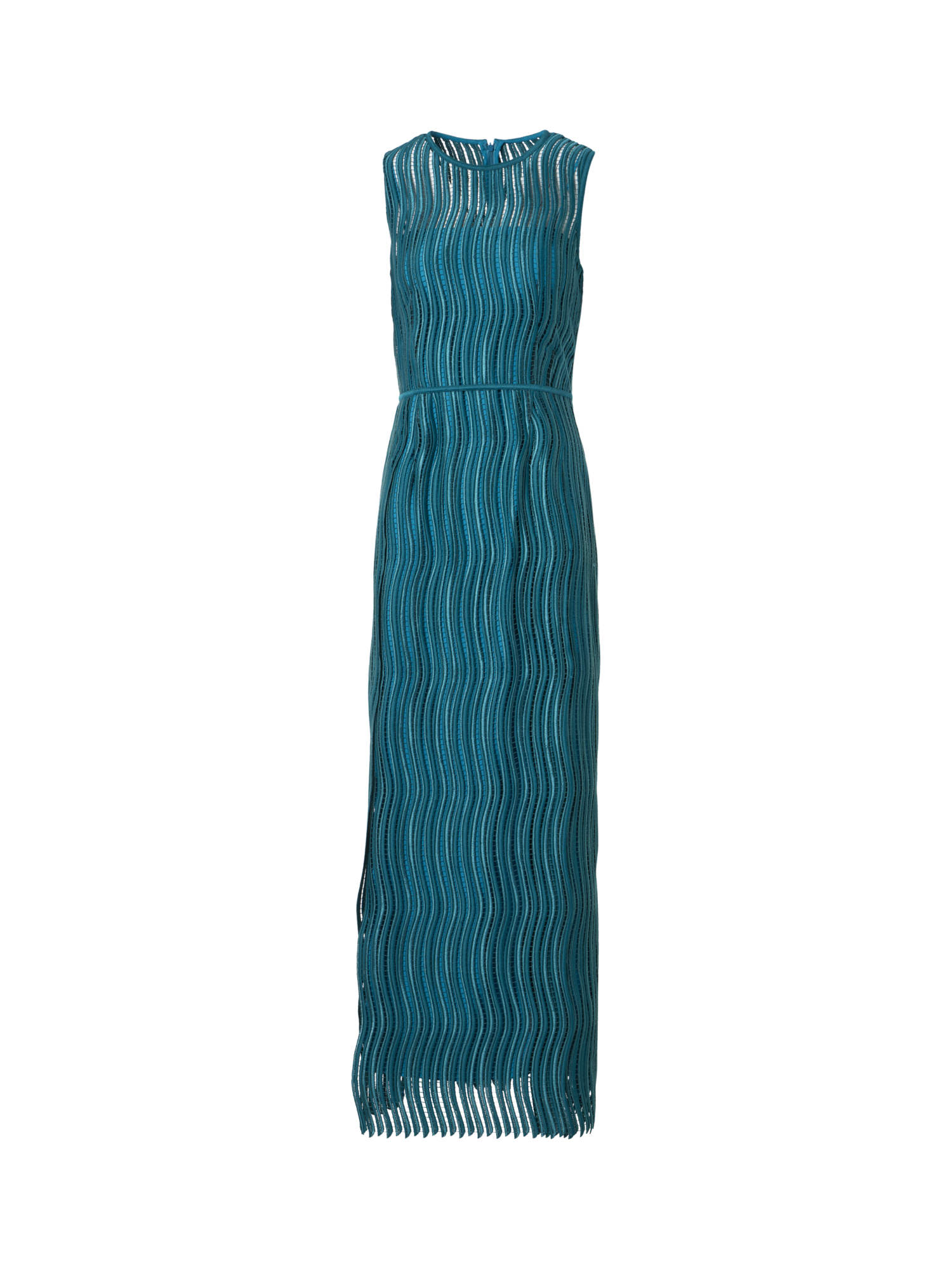 Designer Gown in Wave Guipure - green