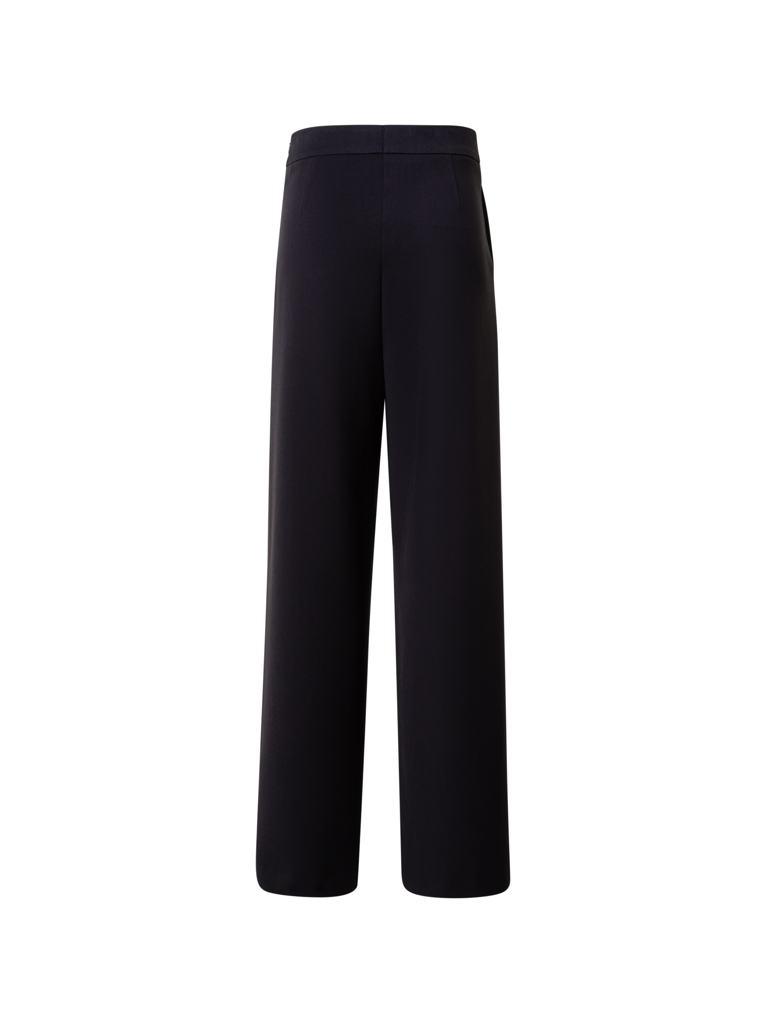 Designer Wide Pleated Techno Stretch Pants - neutral - black