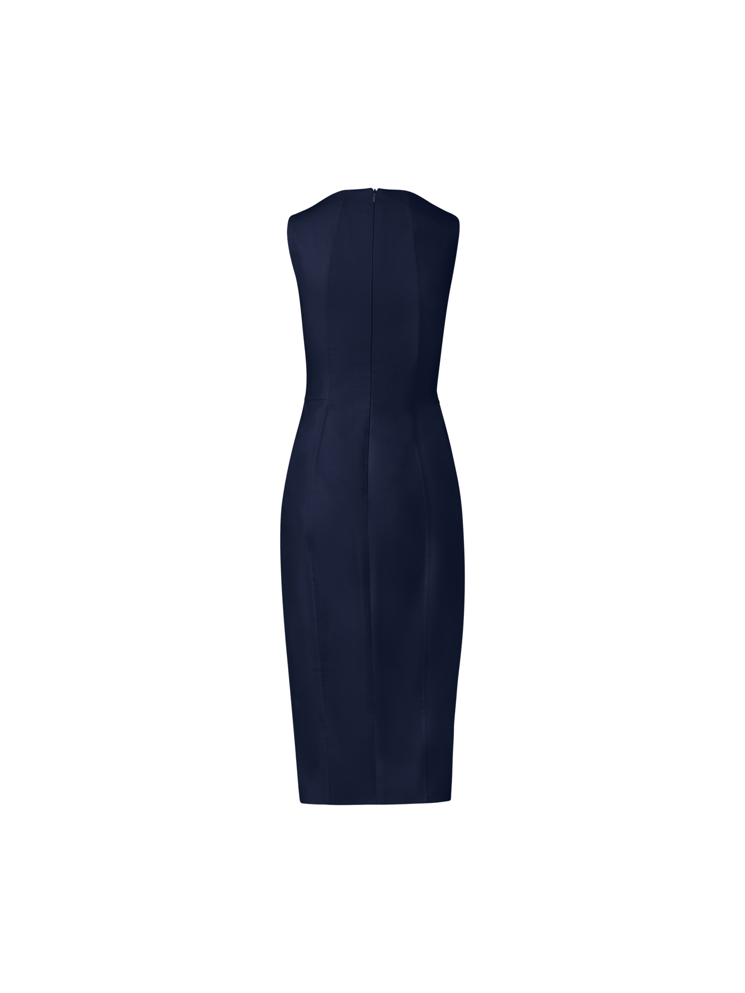 black cotton sheath dress Sleeveless Sheath Dress from Wool Double-Face Black / 6