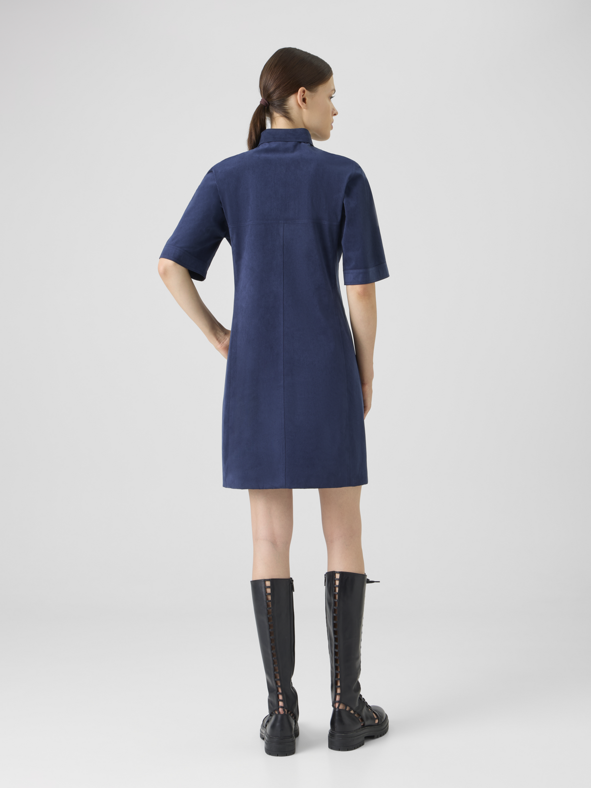 Designer Techno Ultrasuede Polo Dress #editorial