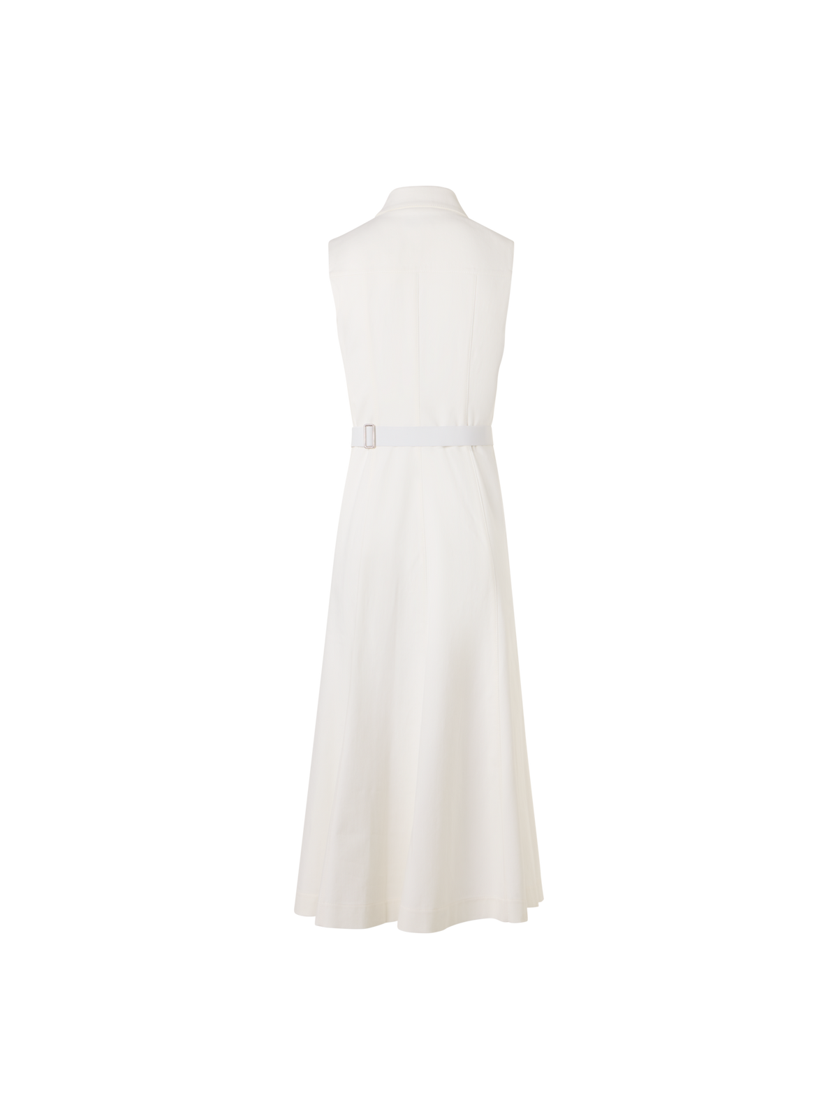 Sleeveless Stretch-Cotton Denim Midi Dress