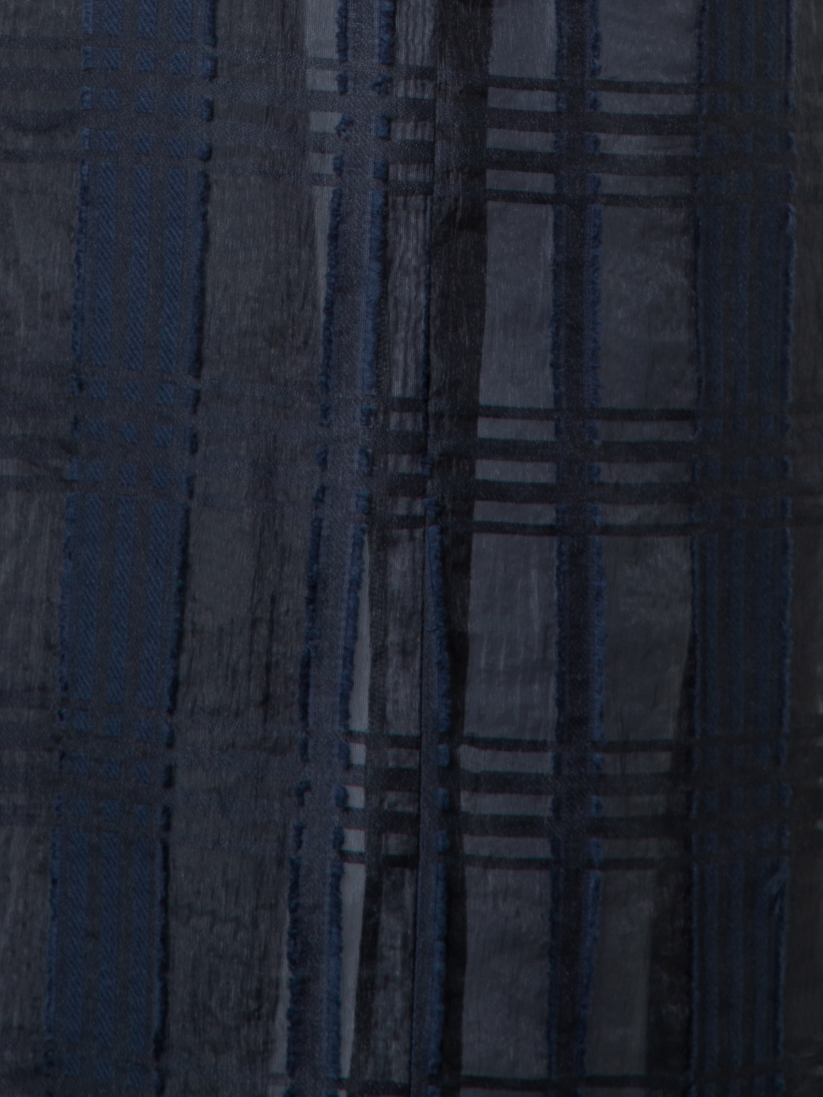 Designer Straight Wide Cotton Plaid Pants - neutral - navy - blue