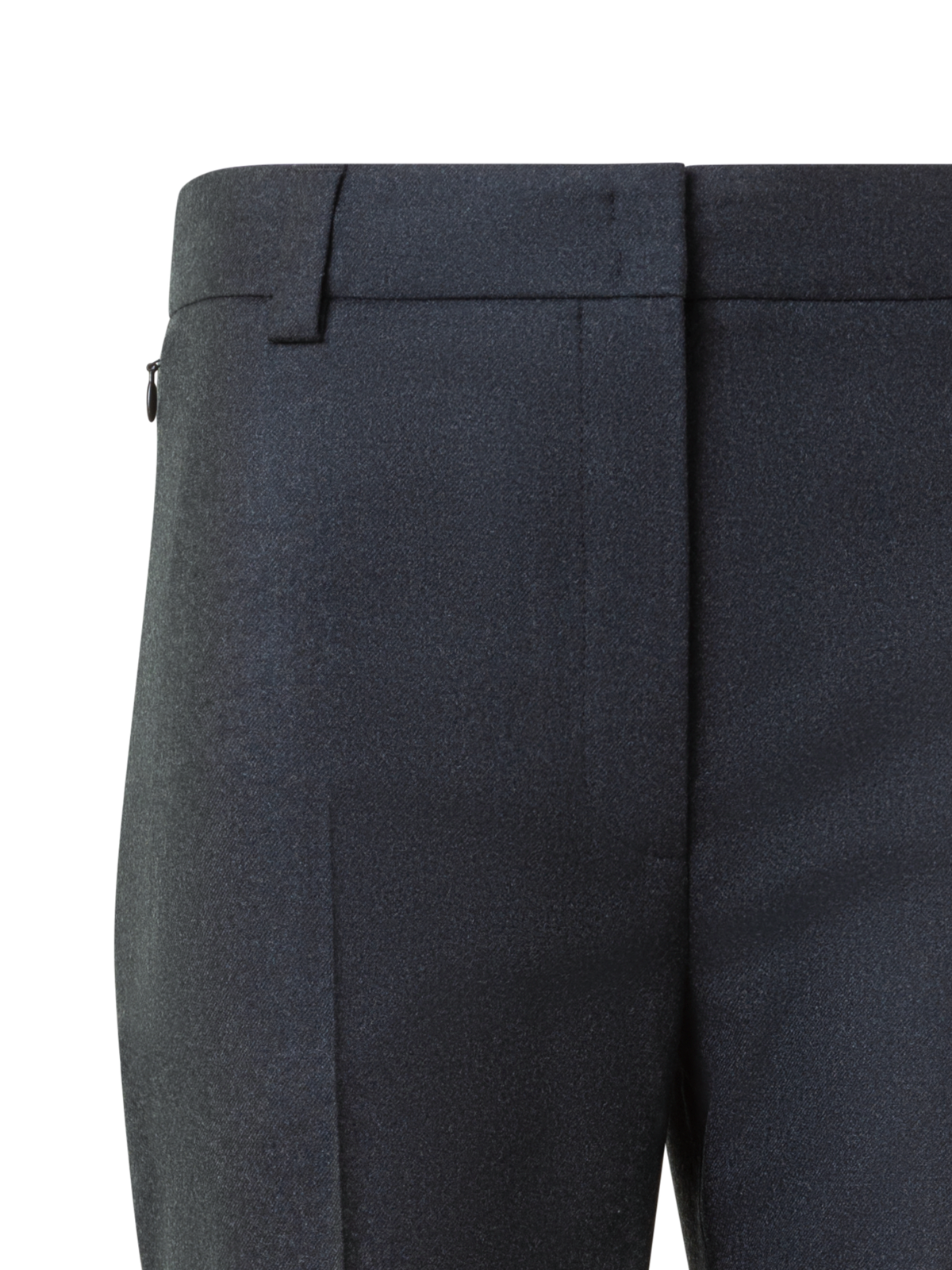 Designer Cuffed Tapered Flannel Pants - grey
