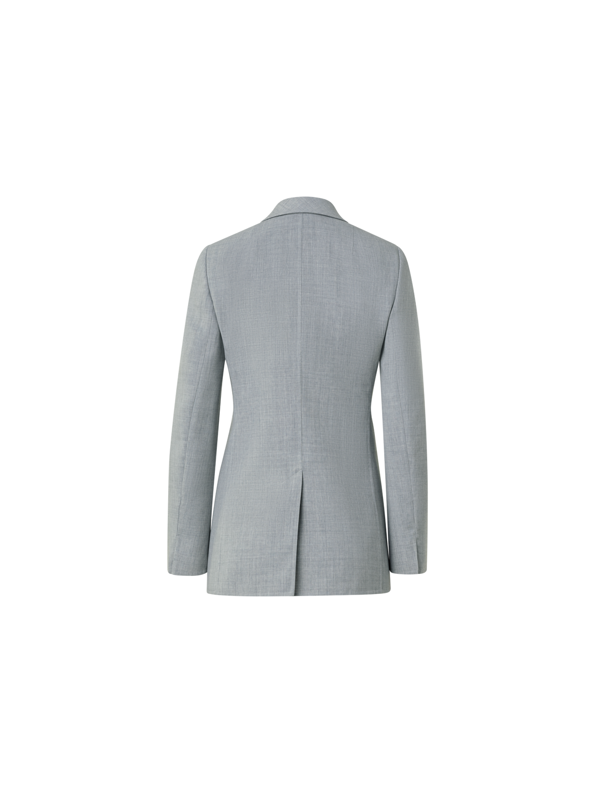 Designer Wool Double-Face Blazer with Elongated Lapel - grey