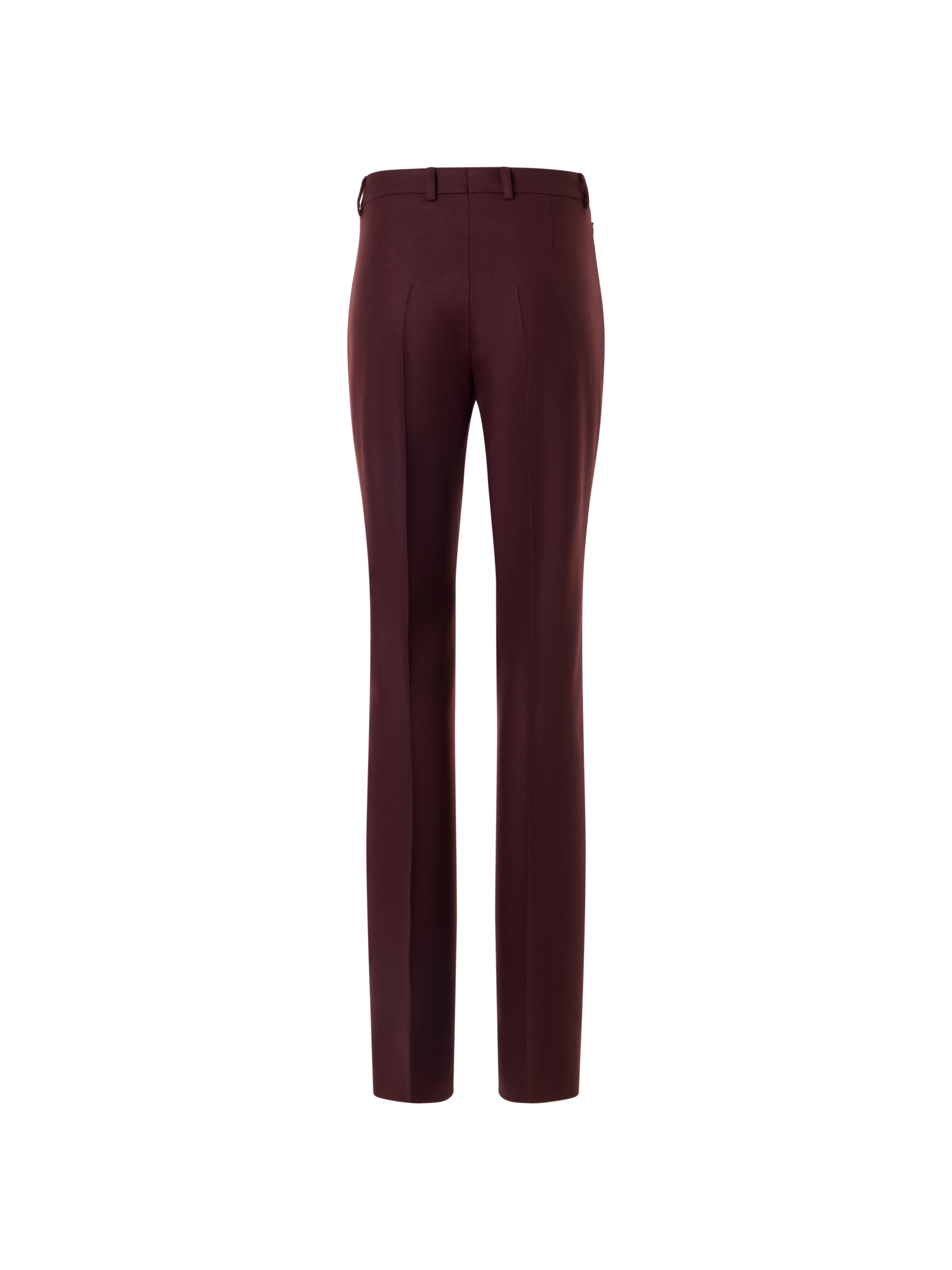Designer Bootcut Pants in Wool Stretch Flannel - red