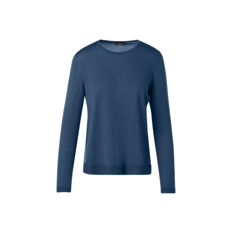 Seamless Crew Neck Sweater in Cashmere Silk