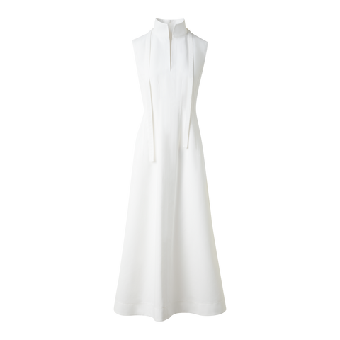 Fit-and-Flare Cotton Midi Dress with Bow