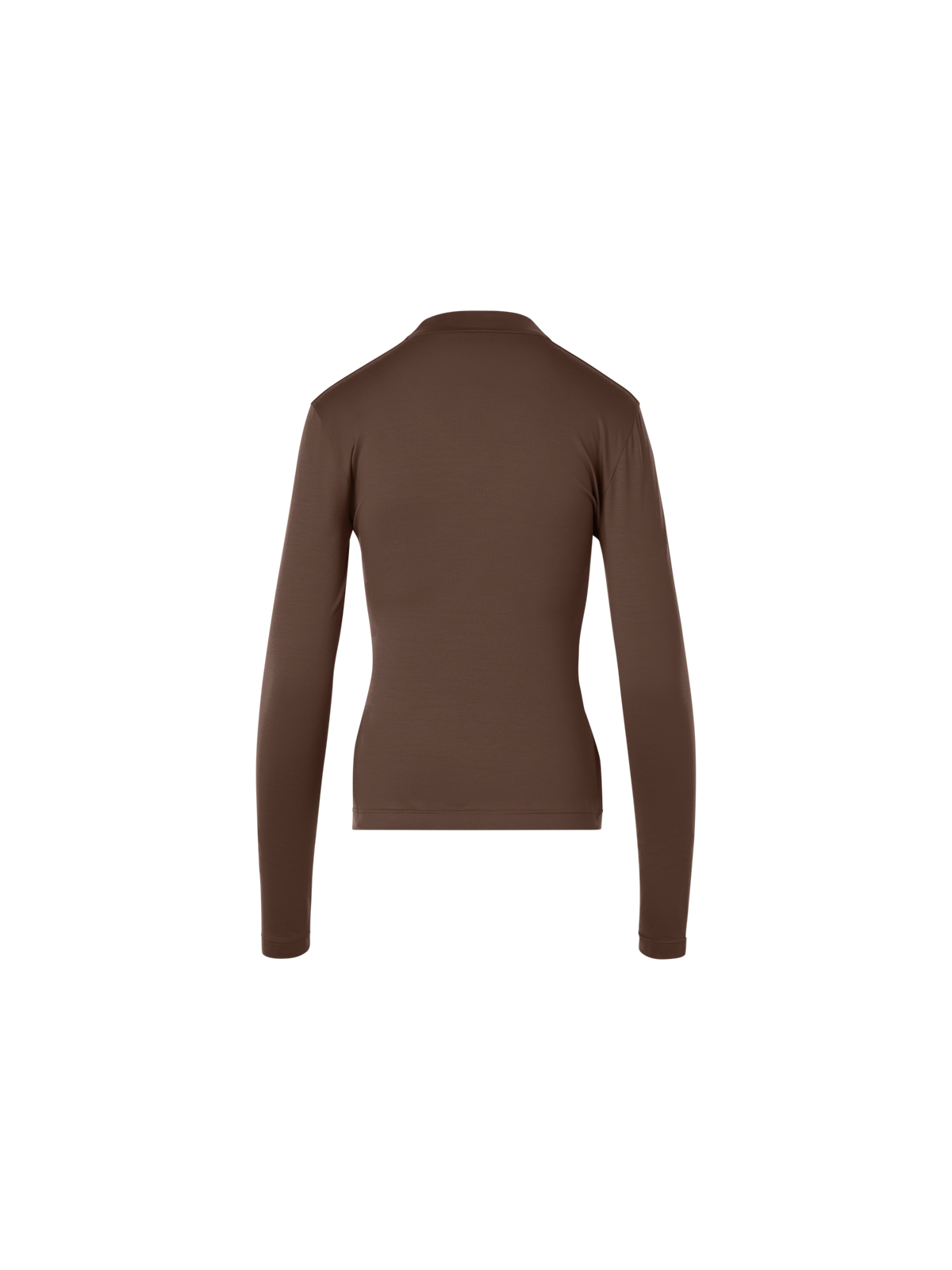 Designer Cotton Stretch Jersey V-Neck Shirt - brown