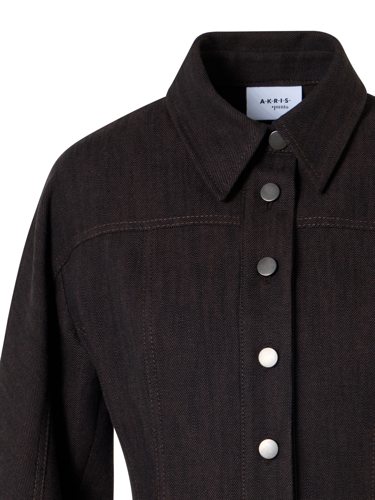 Designer Mini Fit-and-Flare Dress in Winter Denim - brown