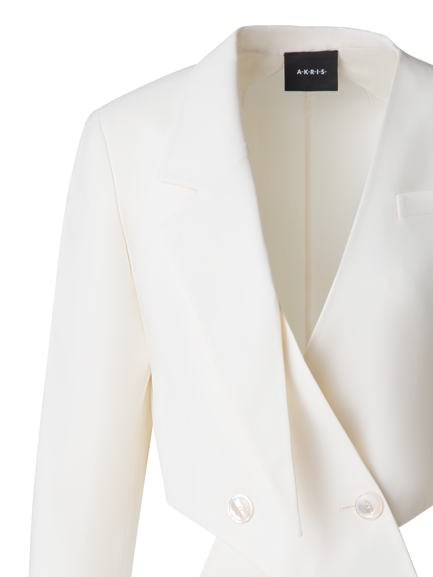 Designer Asymmetrical Wool Double-Face Jacket