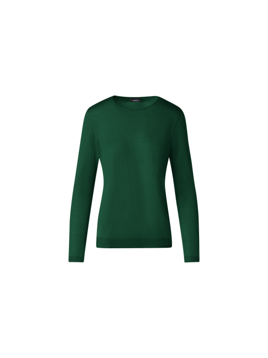 Designer Seamless Cashmere and Silk Sweater - green