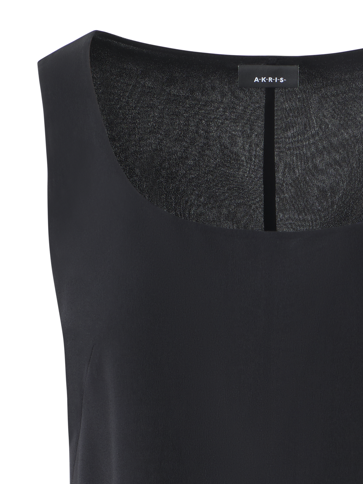 Designer Sleeveless Silk Georgette Top - black