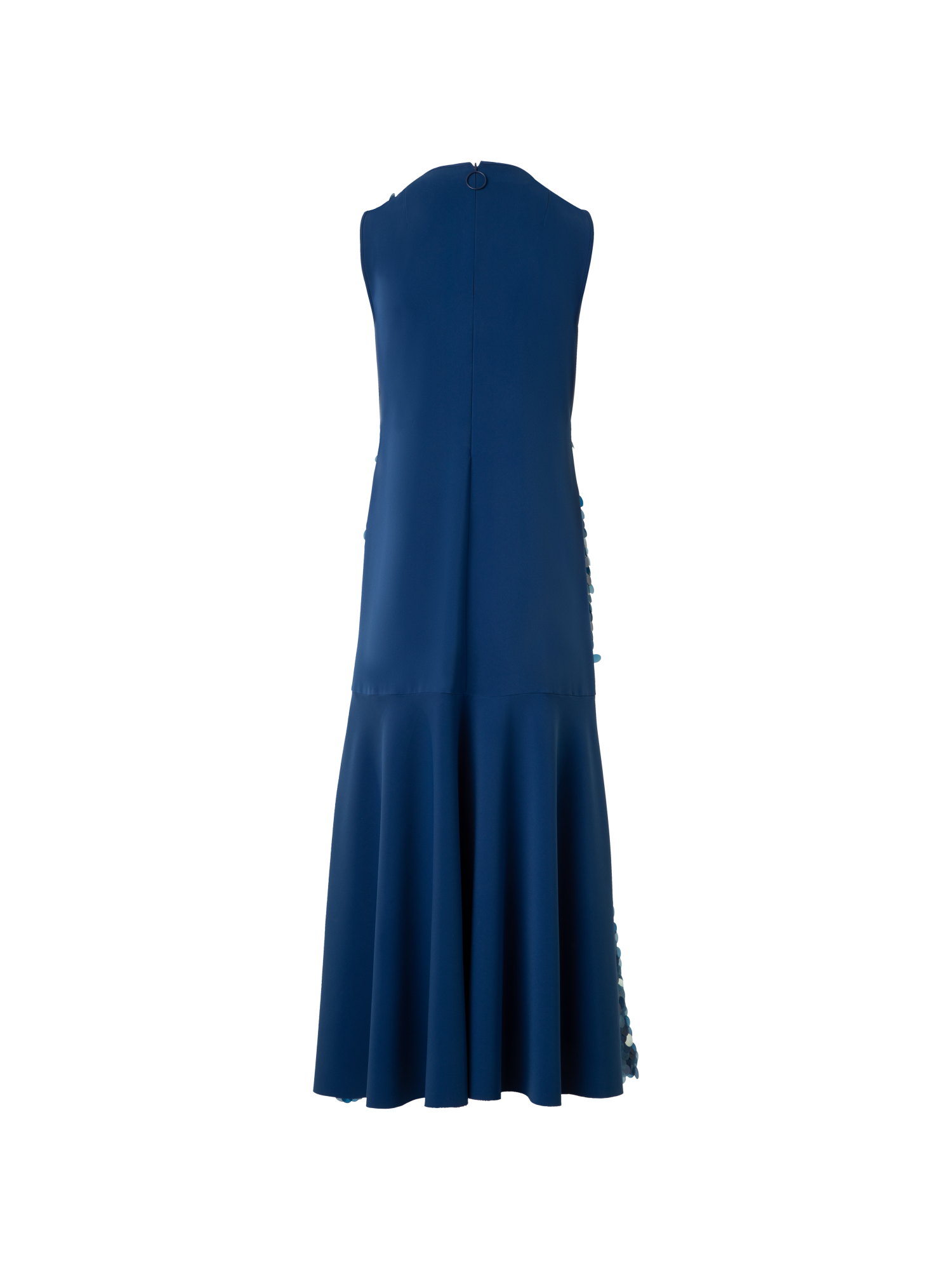 Designer Maxi Dress in Dot Sequins - navy - blue - multicolor