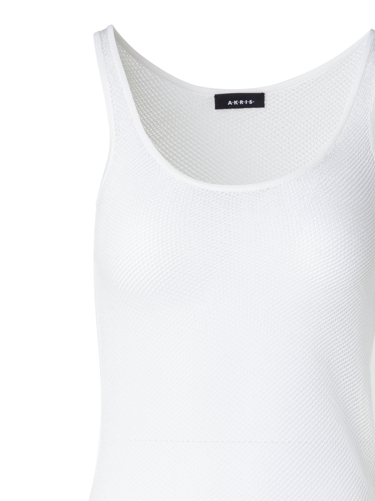 Designer Silk Mesh Knit Tank - ecru