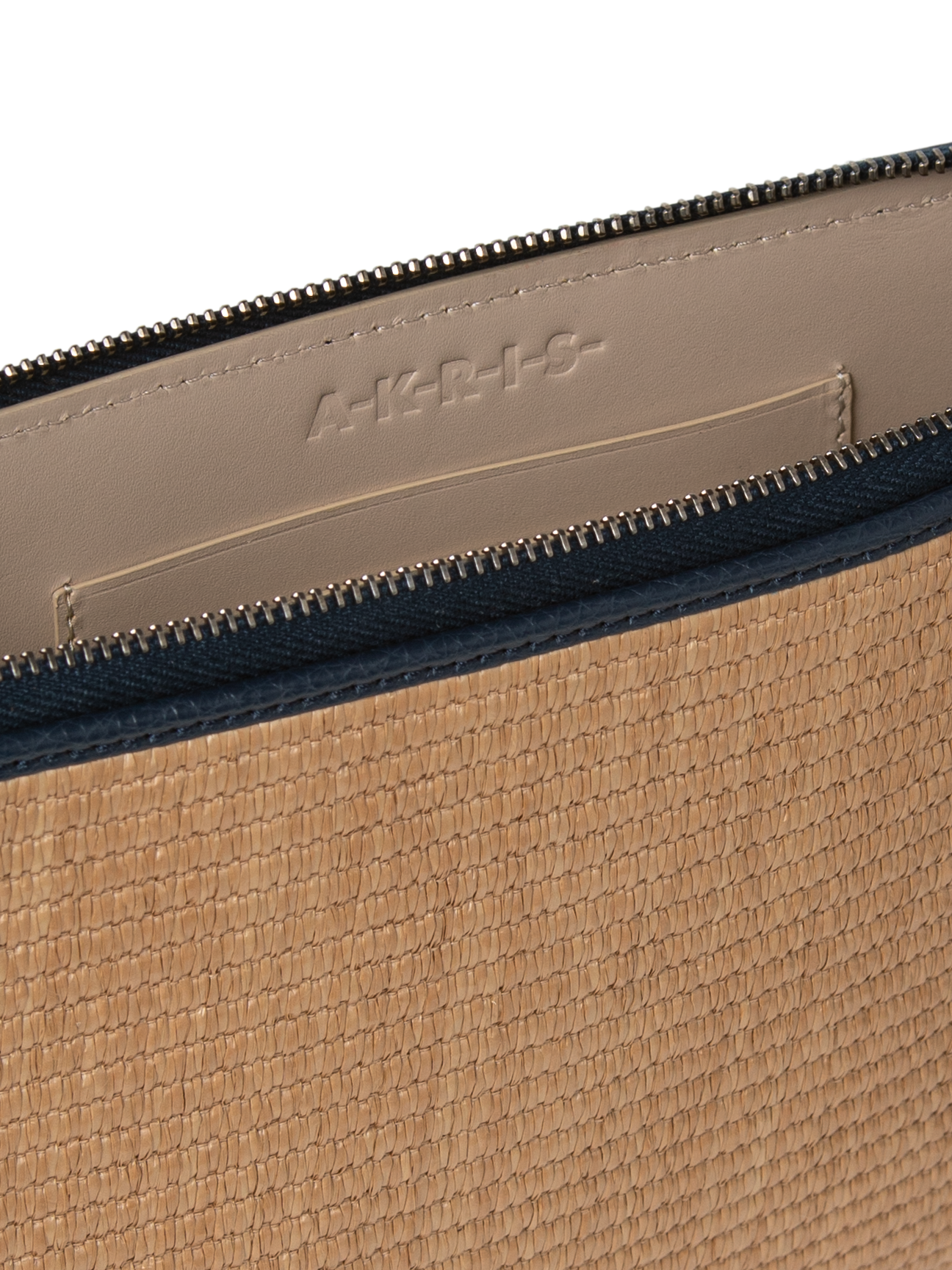 Designer Alexa Tassle Pouch - navy - blue - multicolor - beige