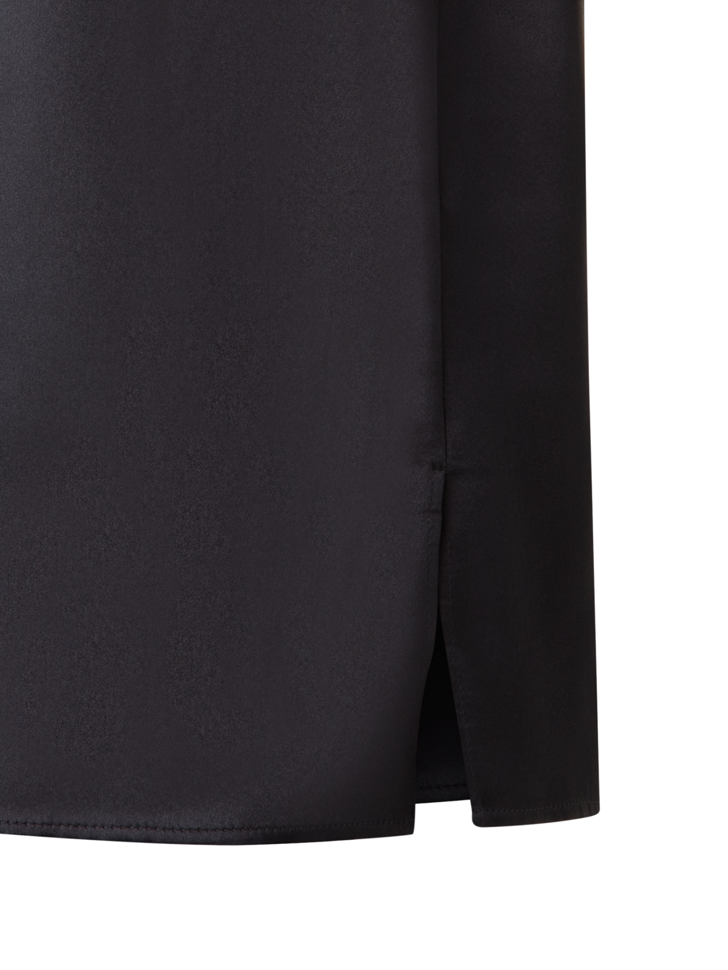 Designer T-Shirt Blouse in Silk Satin - black