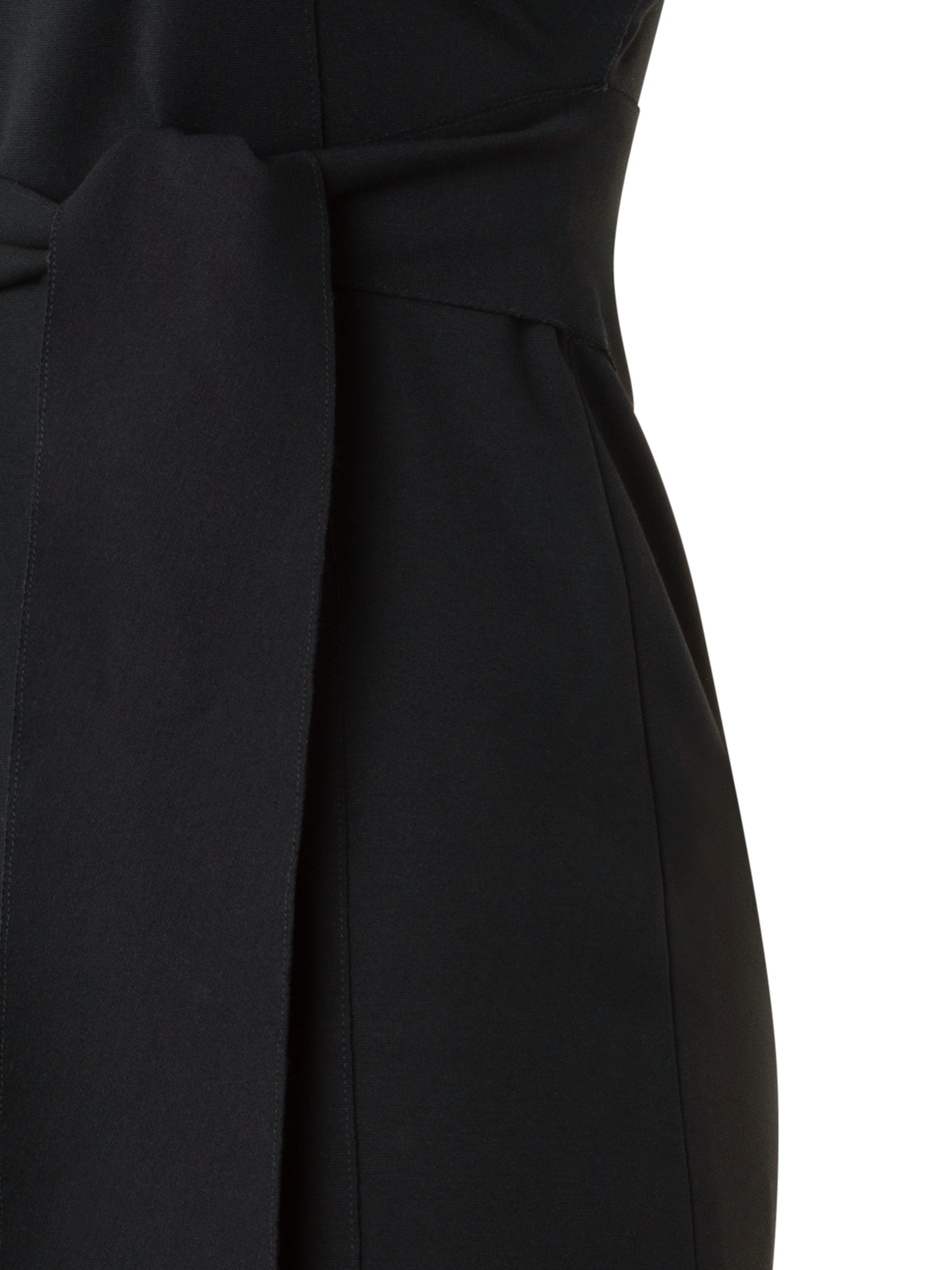 Designer Fitted Midi Dress in Signature Jersey - black - neutral