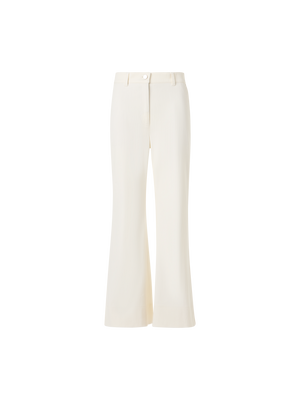 Designer Cecily Bootcut Pants in Cotton-Stretch Denim - ecru