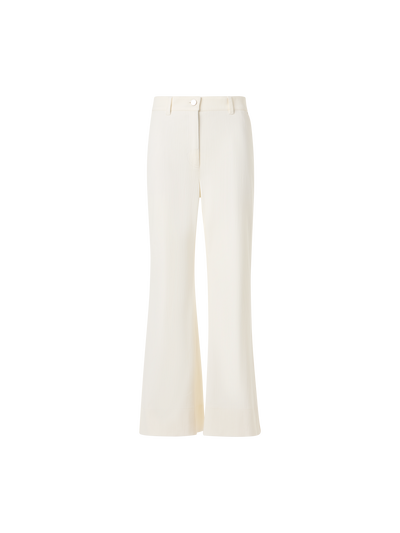 Designer Cecily Bootcut Pants in Cotton-Stretch Denim - ecru