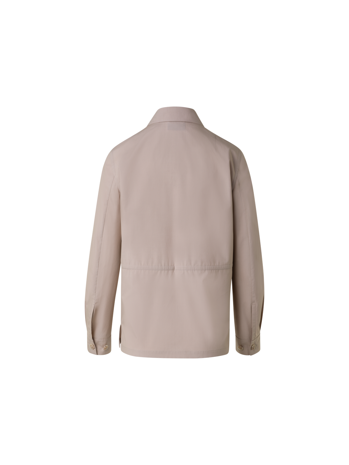 Designer Cotton Poplin Oversize Shirt Jacket - beige