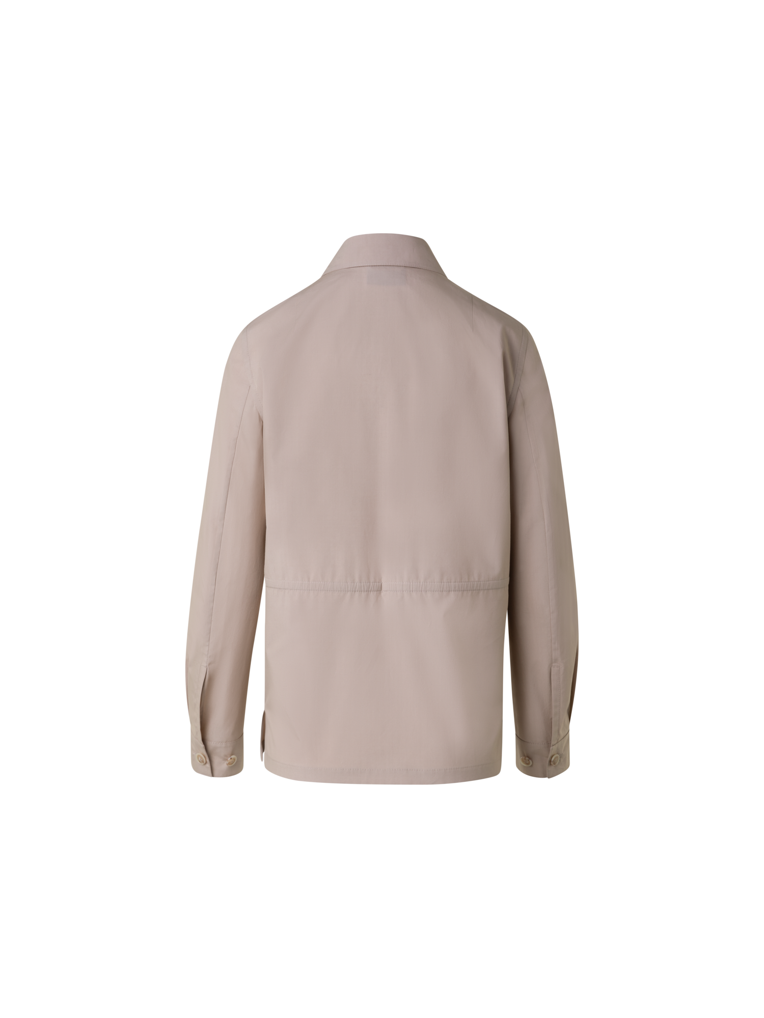Designer Cotton Poplin Oversize Shirt Jacket - beige