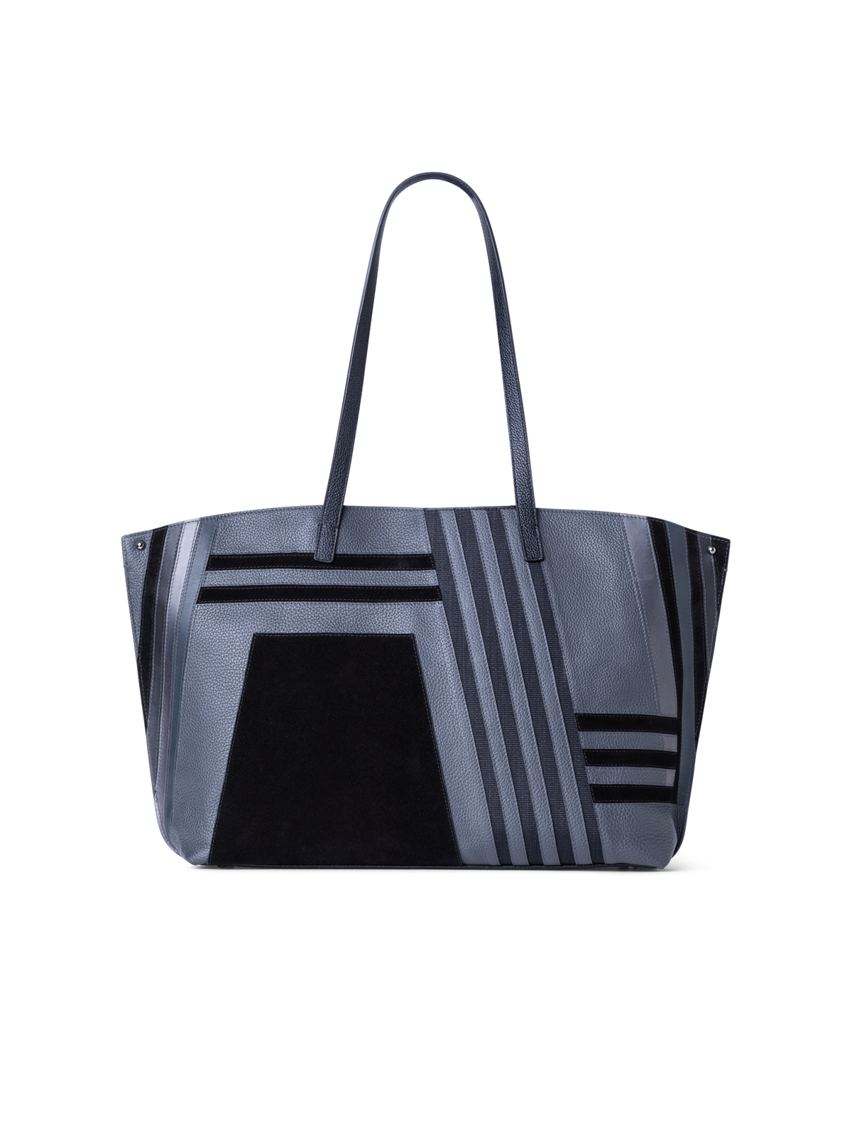 Designer Ai Medium Shoulder Tote - black - grey - multicolor