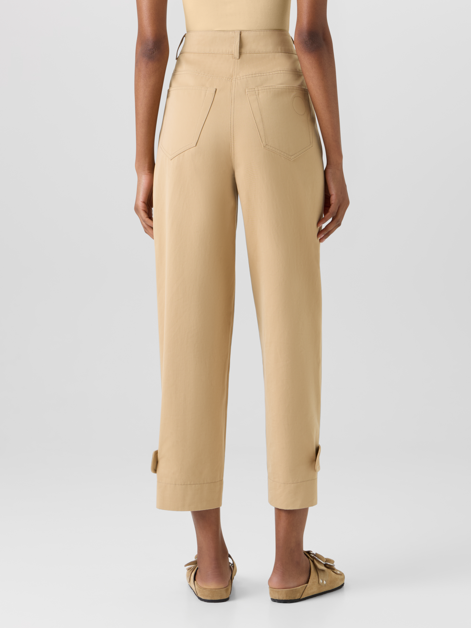 Designer Fraser Pants in Cotton Gabardine - beige 
