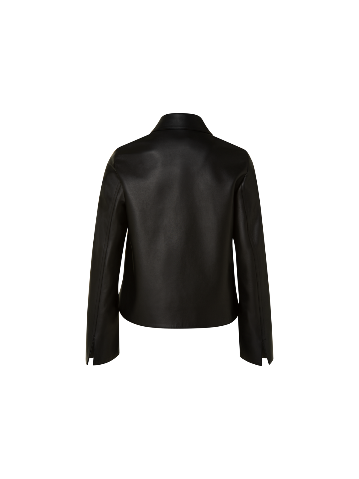 Designer Lamb Leather Collared Jacket