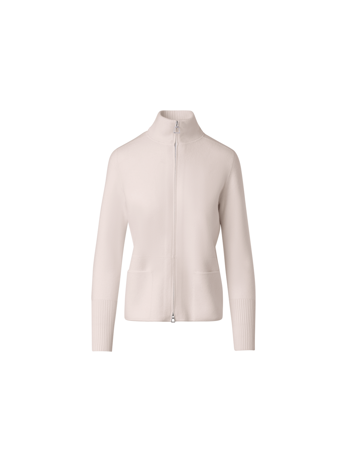 Designer Cardigan in 100% Cashmere Piqué - neutral - beige