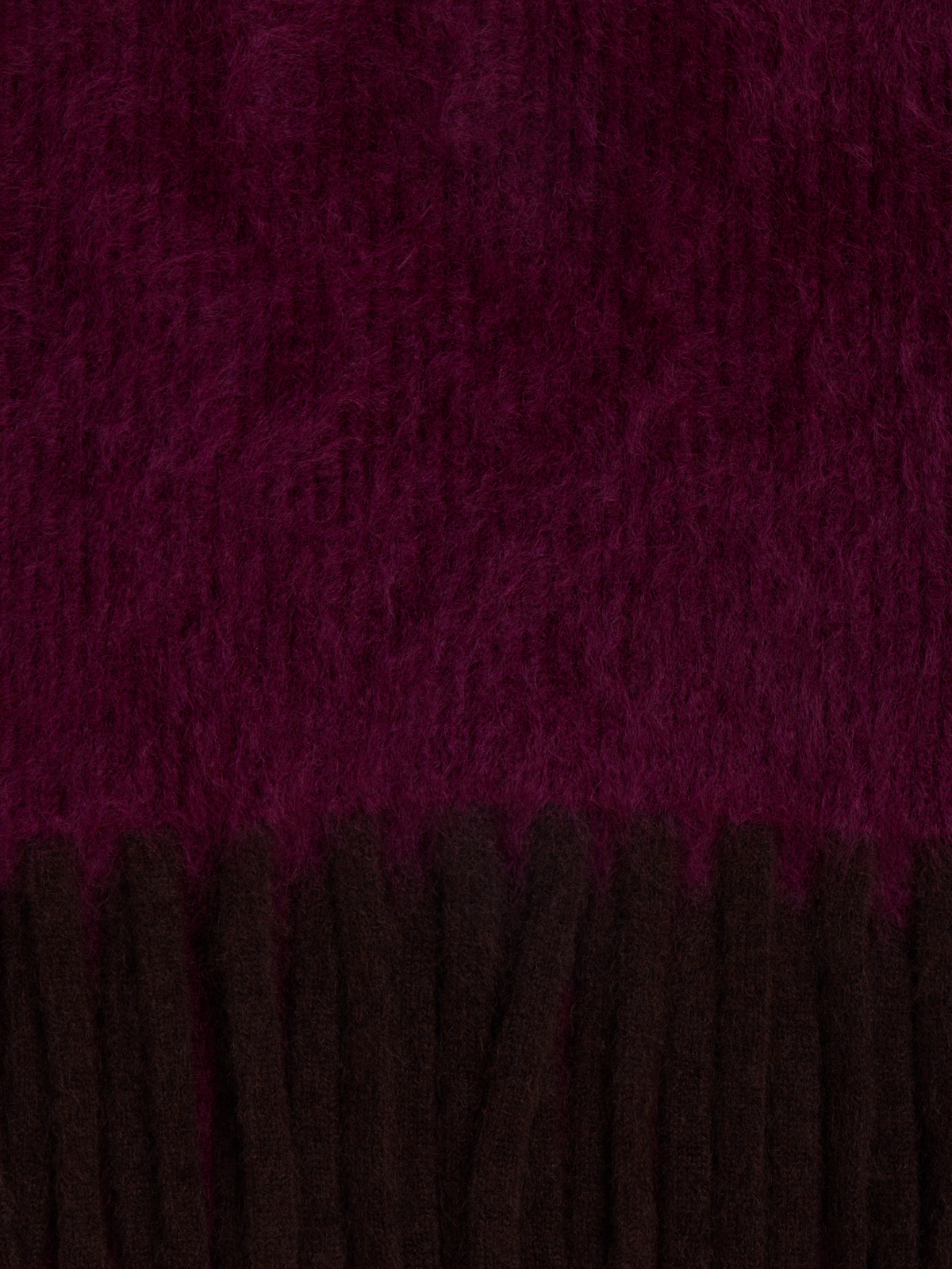 Designer Fringed Cloud Cashmere Bi-Color Scarf - red - brown