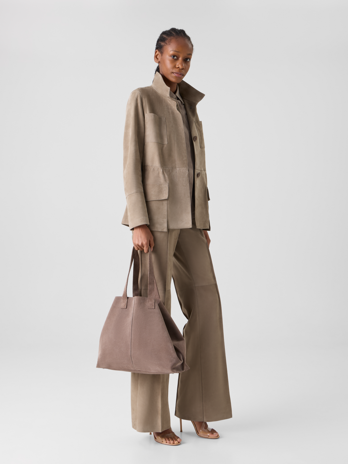 Designer Ai Medium Shoulder Tote Bag - neutral - brown #editorial