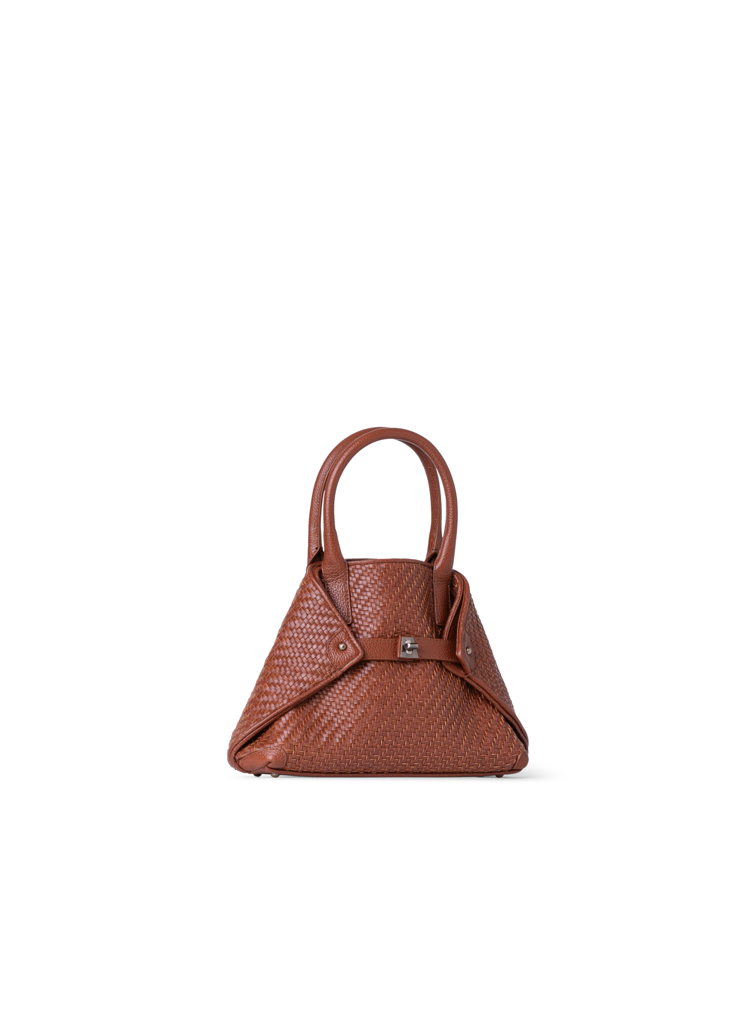 Designer Ai Little Top Handle Tote - brown