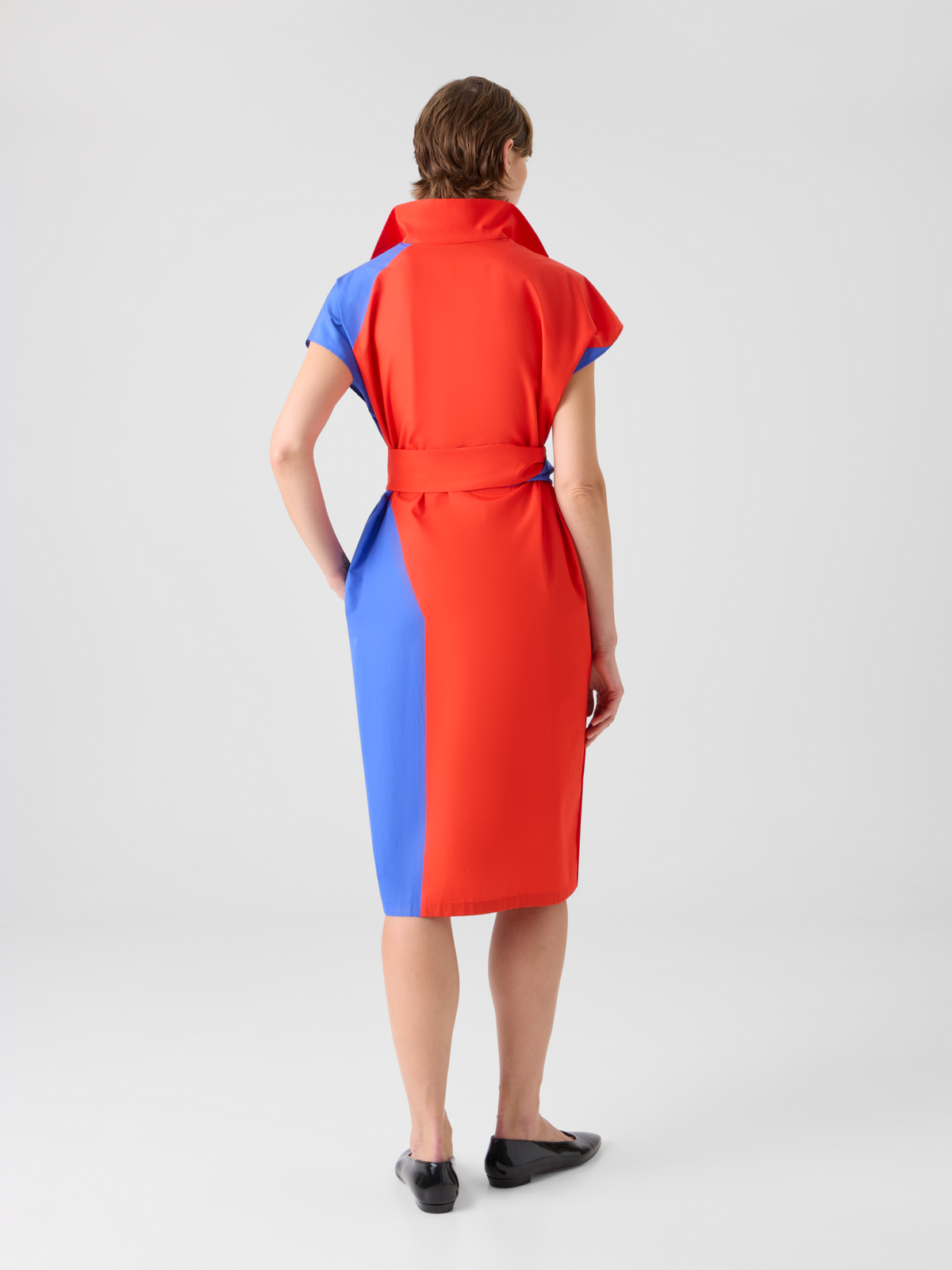 Designer Cotton Shirt Dress with High Plains Print - multicolor #editorial