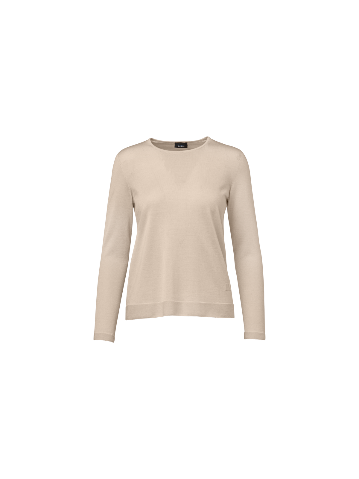 Designer Fine Gauge Cashmere Silk Pullover - neutral - beige