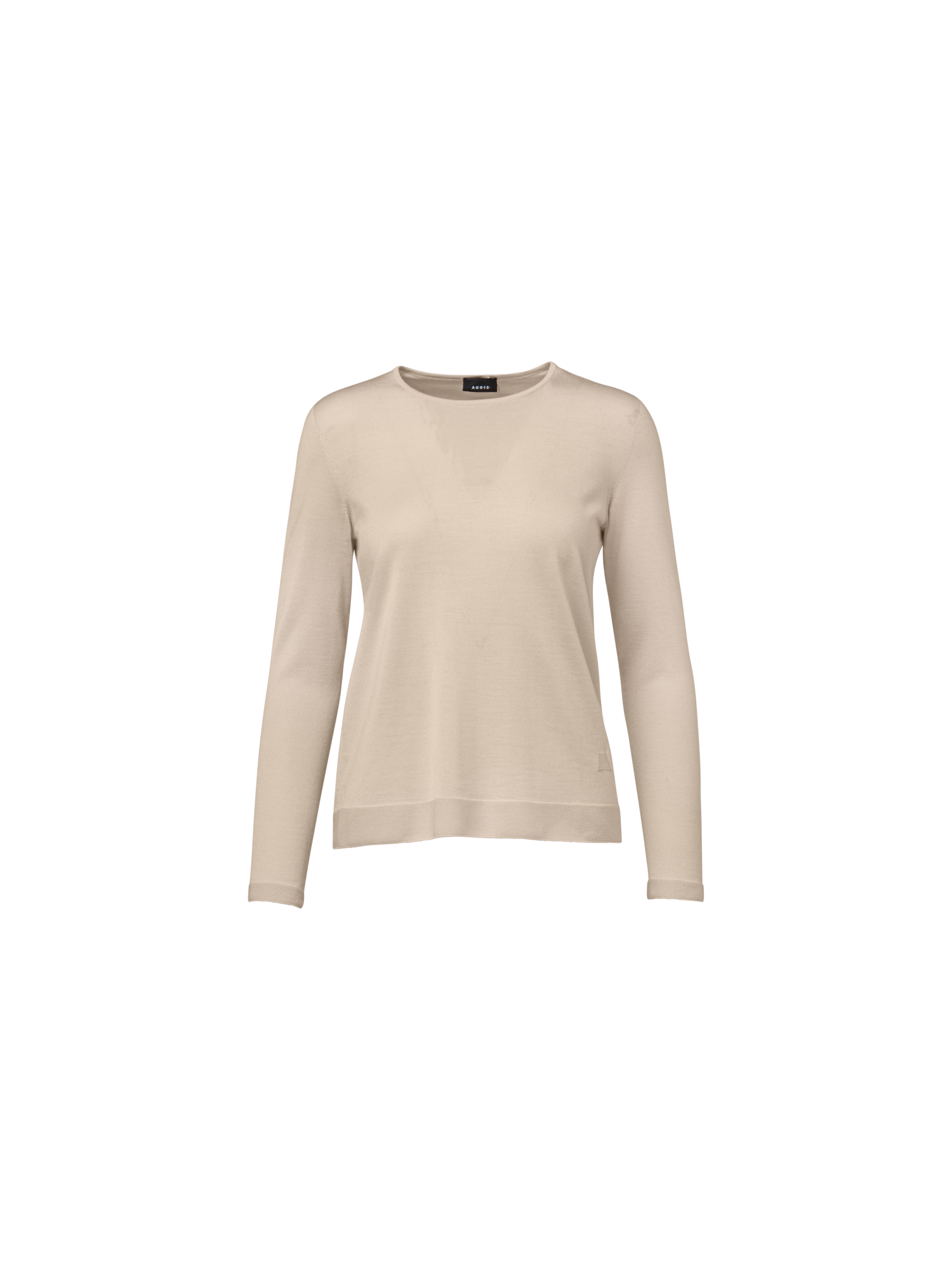 Designer Fine Gauge Cashmere Silk Pullover - neutral - beige