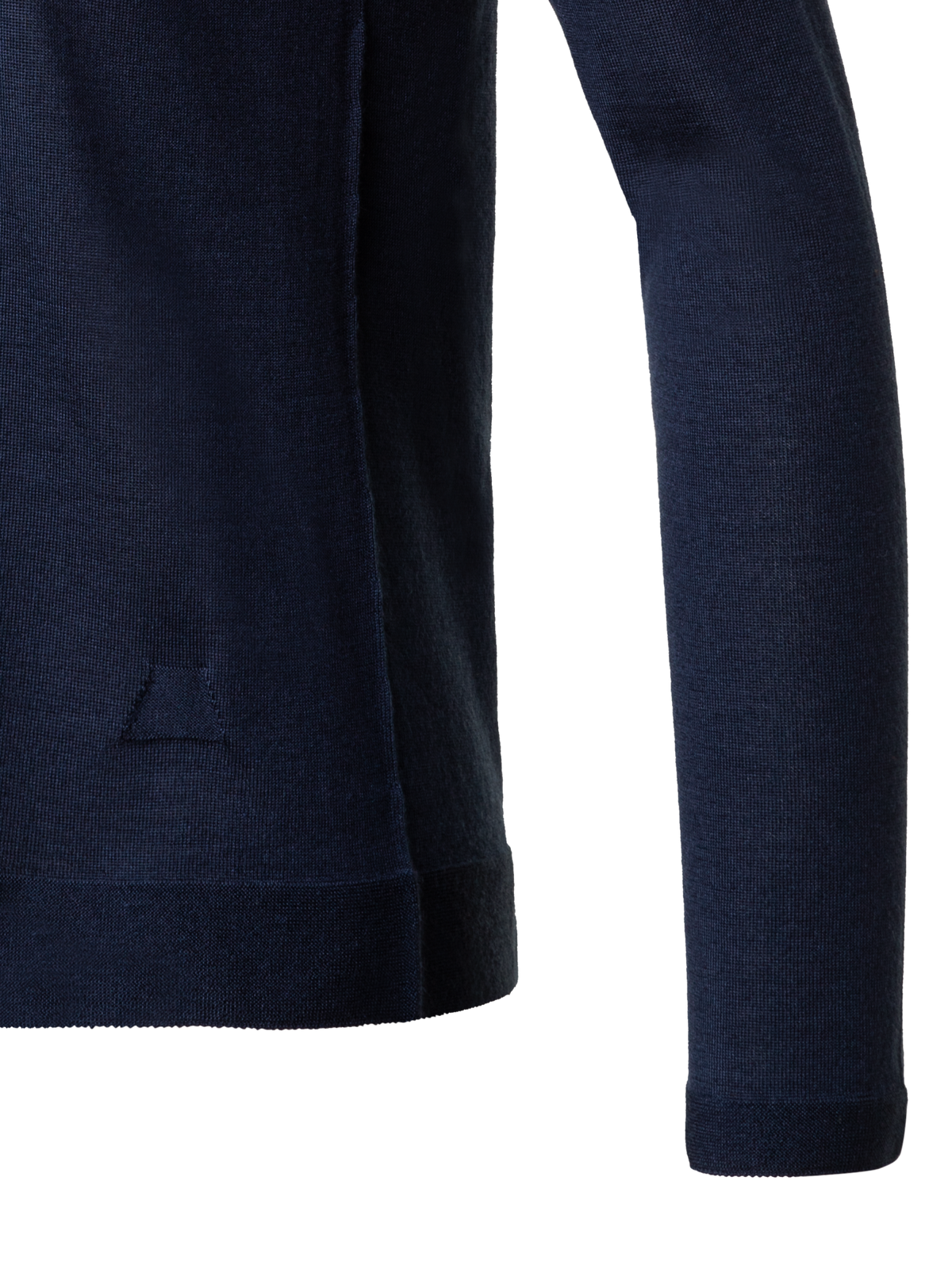 Designer Seamless Pullover from Cashmere Silk - navy - blue