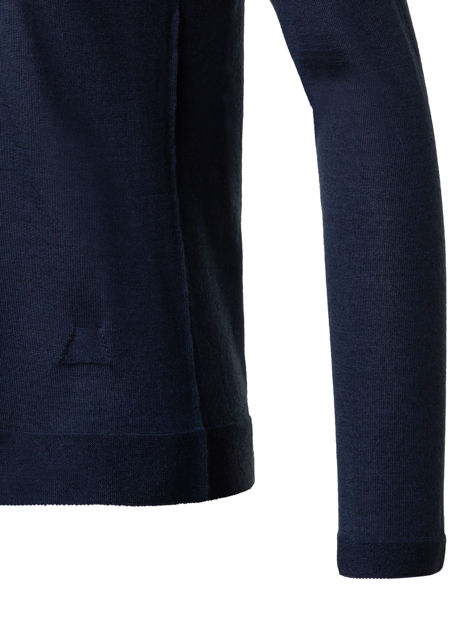 Designer Seamless Pullover from Cashmere Silk - navy - blue