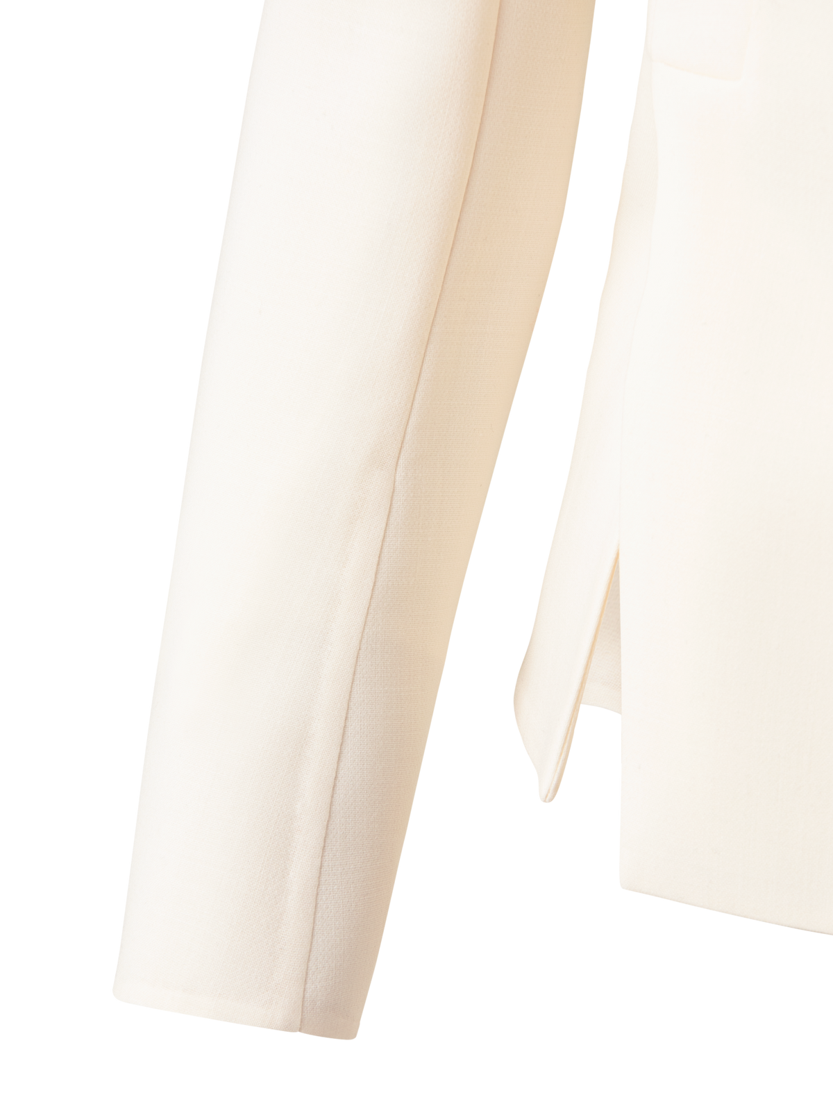 Designer Wool Double-Face Jacket - ecru - white