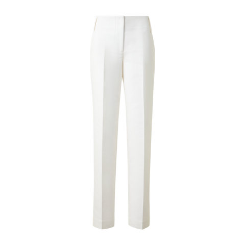 Tapered Cotton Silk Double-Face Pants