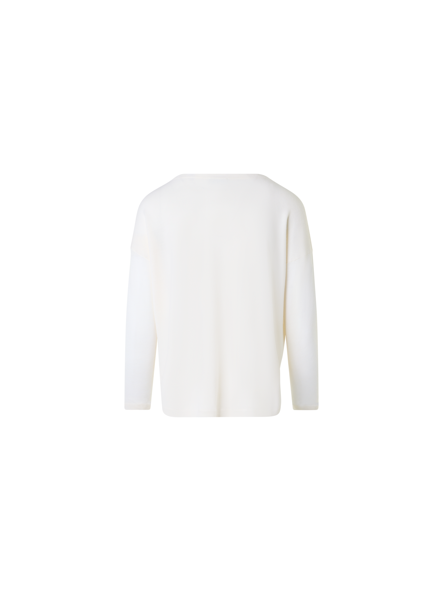 Designer Fine Merino Wool Signature Knit Sweater - white