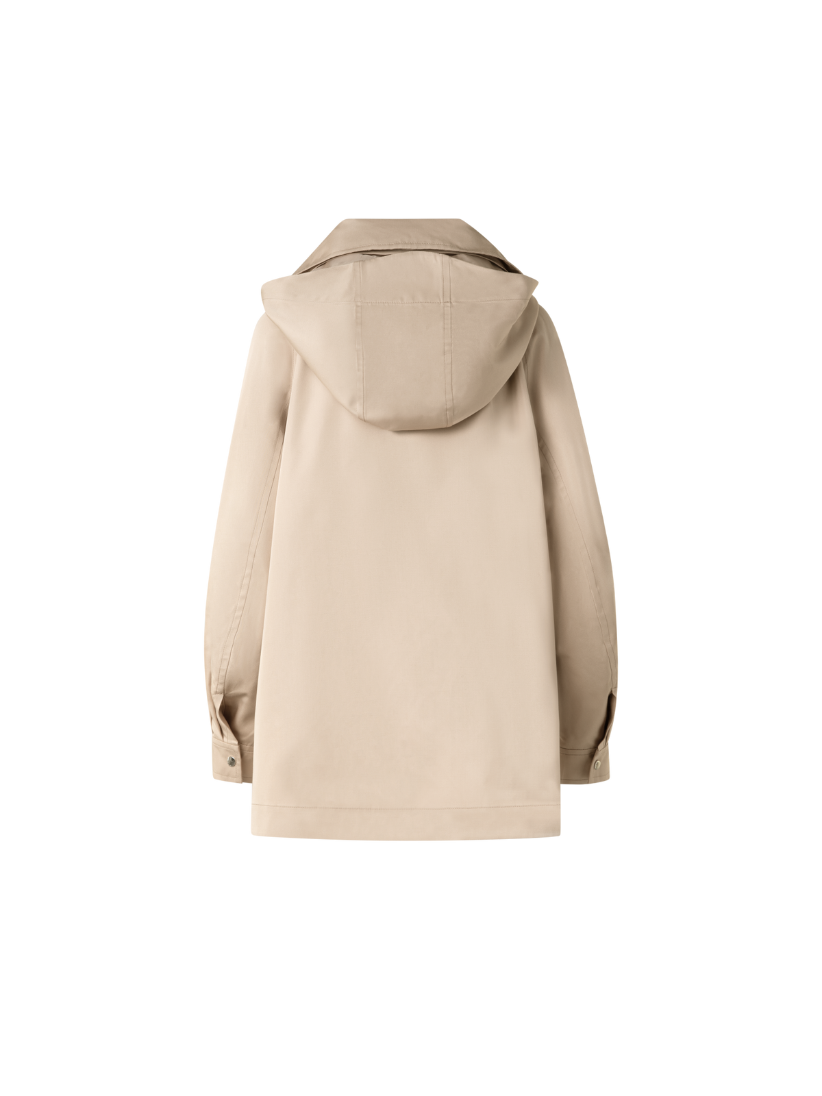 Designer Oversized Water-Resistant Silk Parka - neutral - pastel - beige