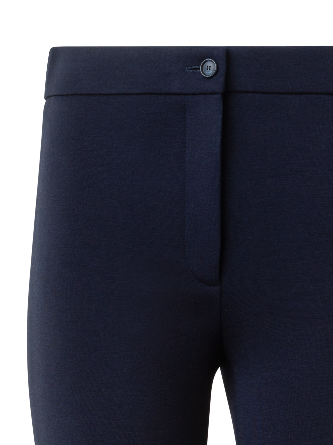 Designer Skinny Stretch Jersey Leggings with Slit - neutral - navy - blue