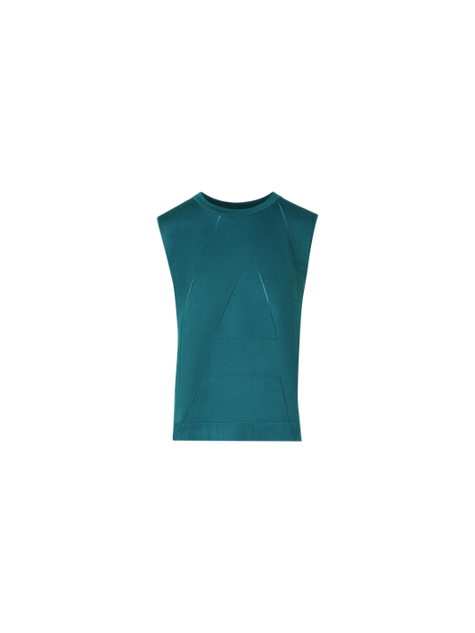Designer Sea Island Cotton Tank Top - green