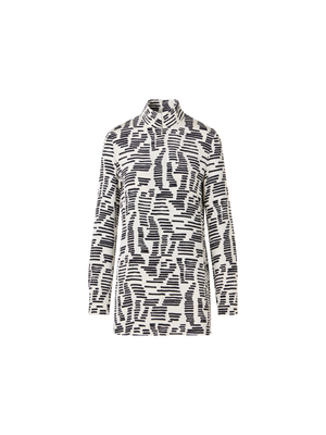 Designer Long-Sleeve Dance Movement Tunic Blouse - multicolor