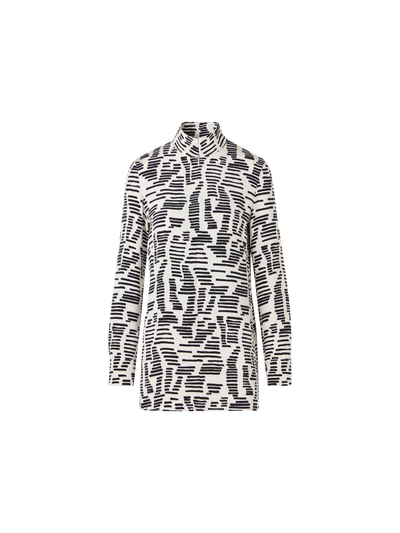 Designer Long-Sleeve Dance Movement Tunic Blouse - multicolor