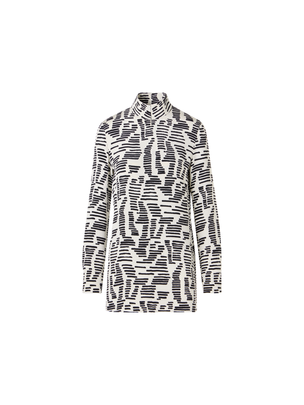 Designer Long-Sleeve Dance Movement Tunic Blouse - multicolor
