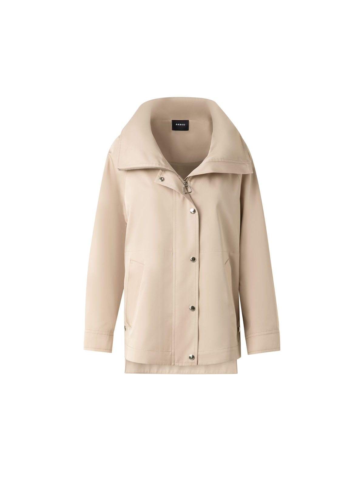 Designer Oversized Water-Resistant Silk Parka - neutral - pastel - beige