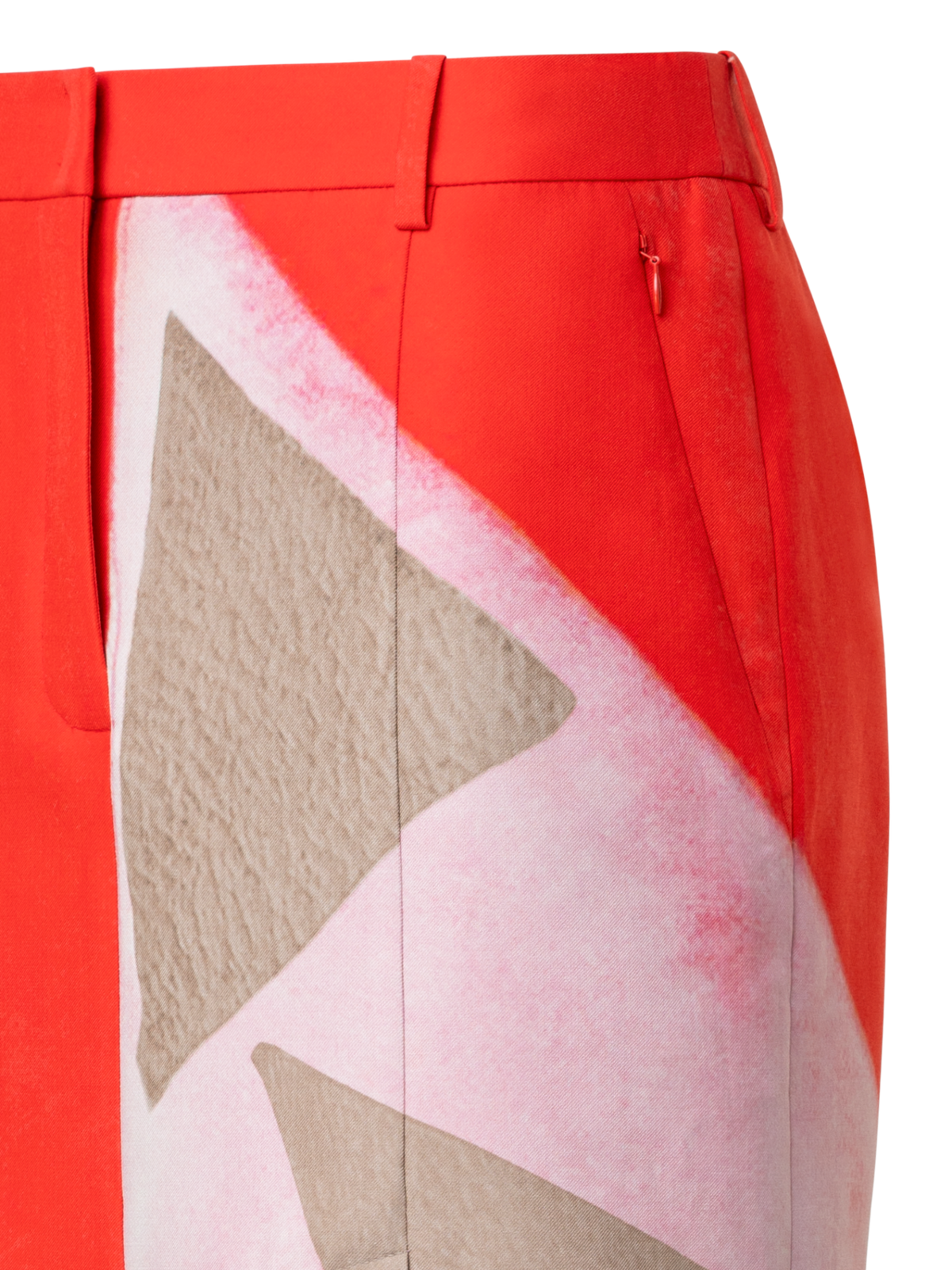 Designer Cotton Silk Skirt with Spectra Print - multicolor - orange